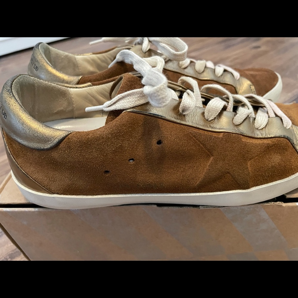 Golden Goose Gold Suede Superstars Nordstrom Exclu